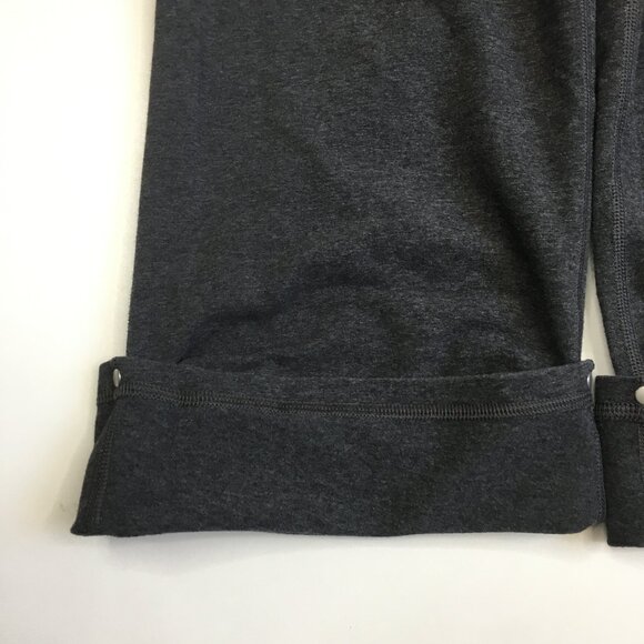 LULULEMON Athletica Gray Charcoal Adjustable Hem Wide Leg Pull On Crop Pant - Picture 8 of 11